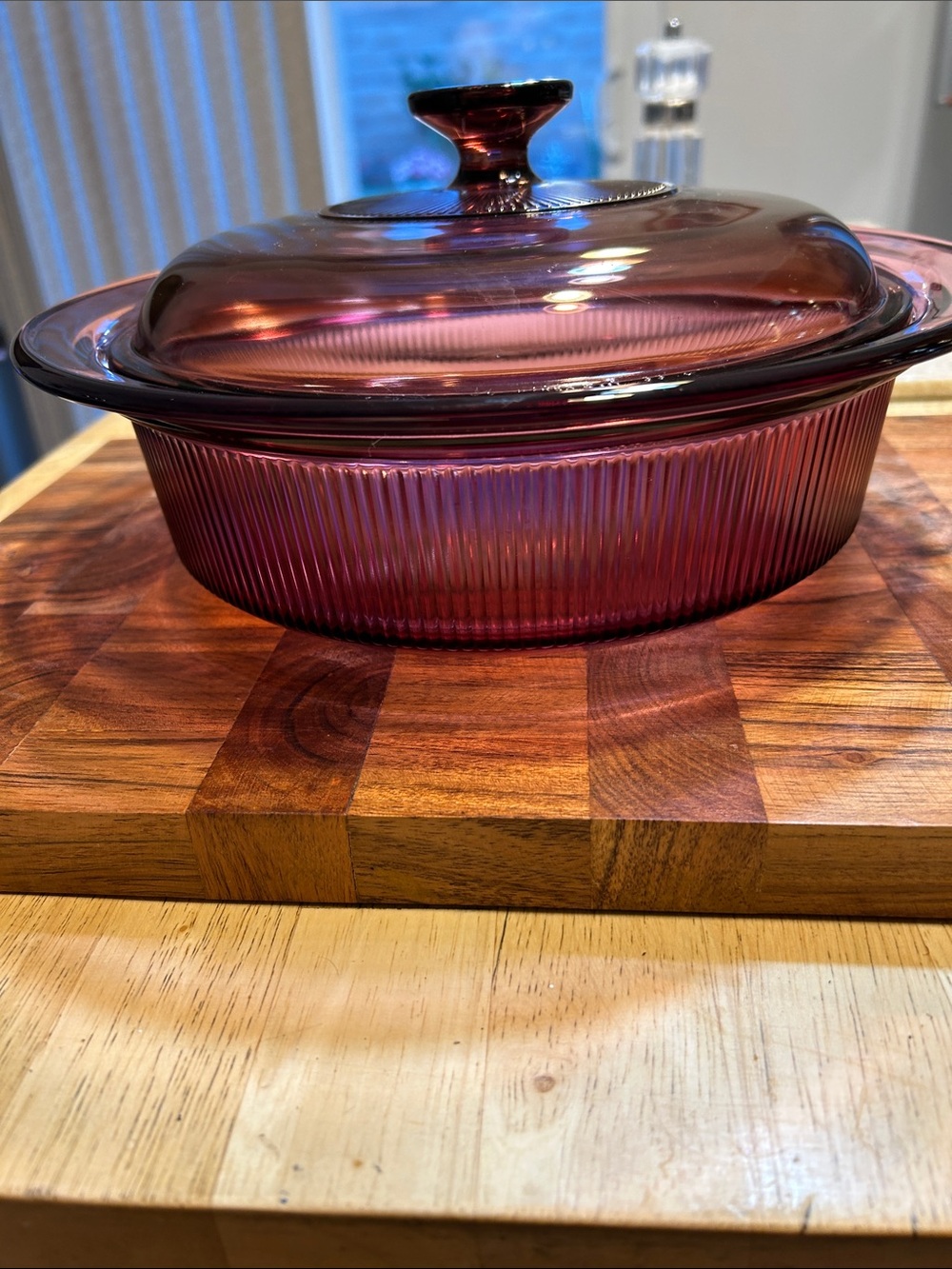 Visions cranberry corningware 2.5qt excellent condition
